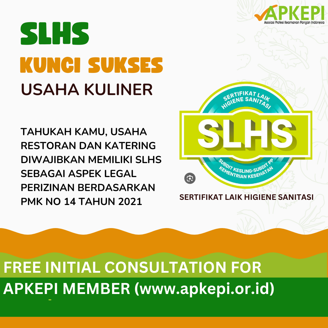 MEMBER free Konsultasi Awal Pengurusan Sertifikasi Laik Higiene Sanitasi