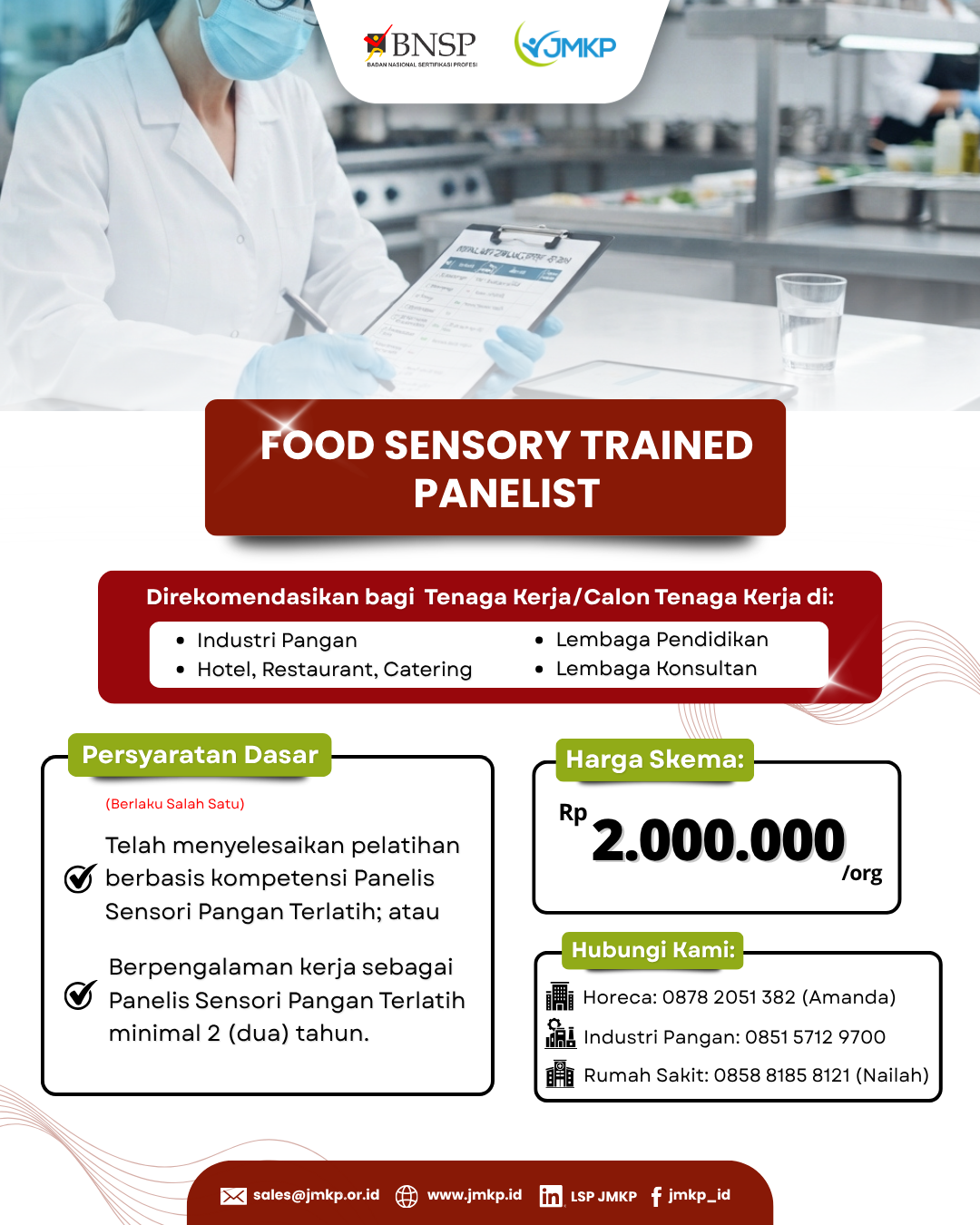 Sertifikasi Kompetensi Sensory Trained Panelist