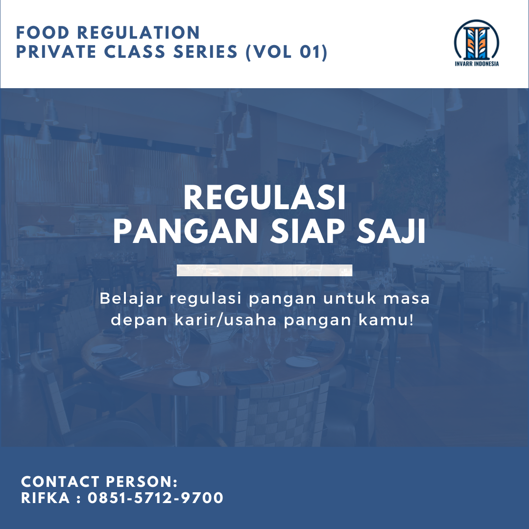 REGULASI PANGAN SIAP SAJI (PRIVATE TRAINING) by INVARR