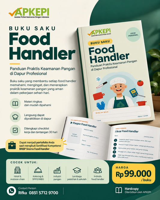 Buku Saku Food Handler Panduan Praktis Keamanan Pangan di Dapur Profesional