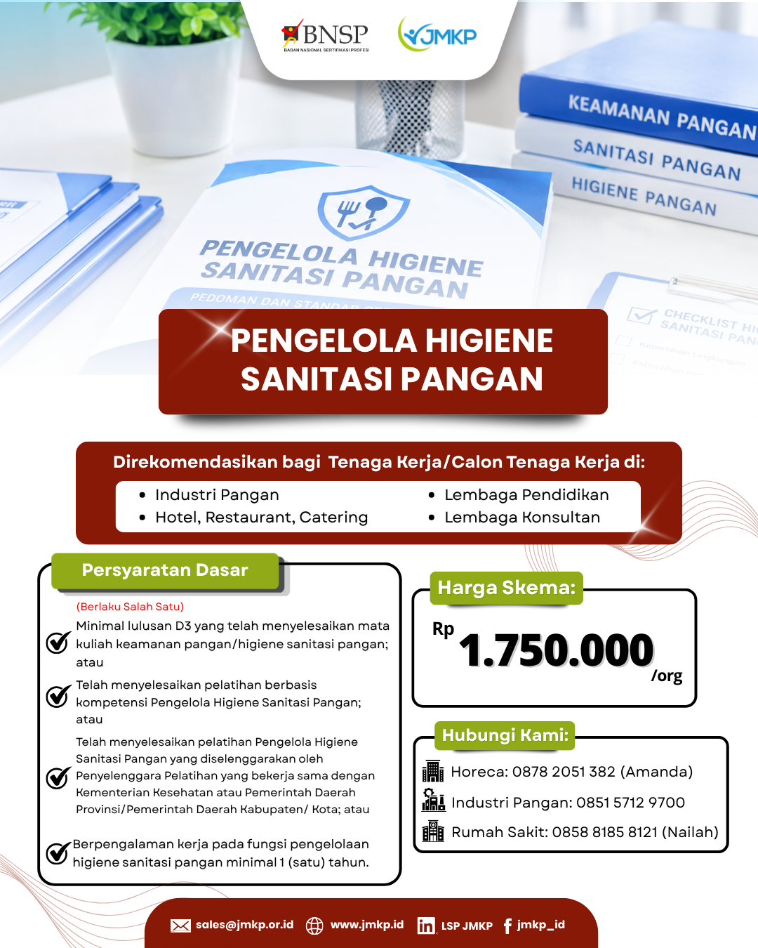 Sertifikasi Kompetensi Pengelola Higiene Sanitasi Pangan