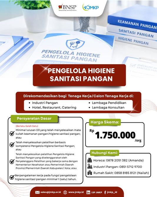 Sertifikasi Kompetensi Pengelola Higiene Sanitasi Pangan