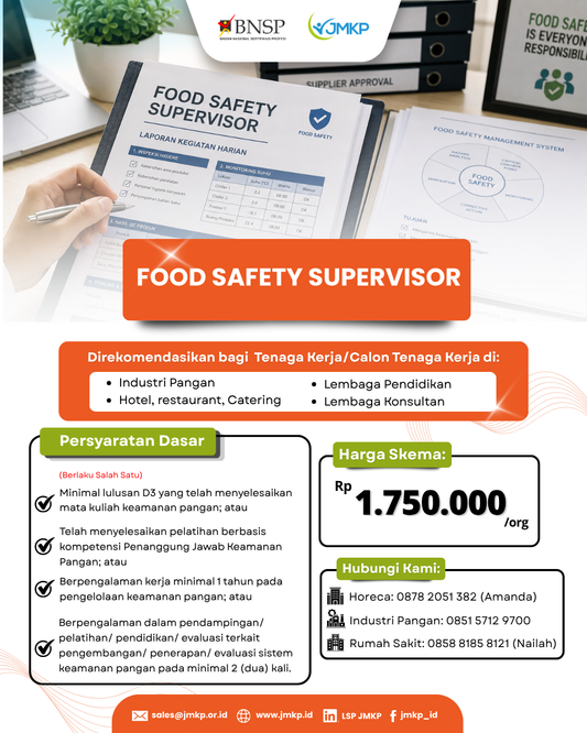 Sertifikasi Kompetensi Food Safety Supervisor