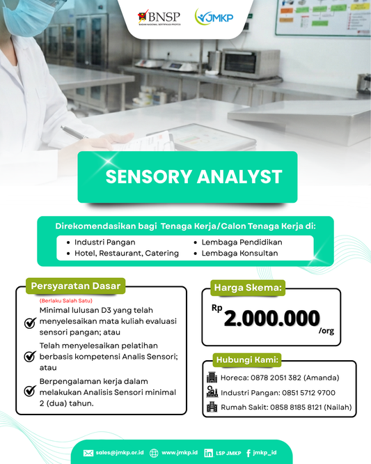 Sertifikasi Kompetensi ensory Analyst