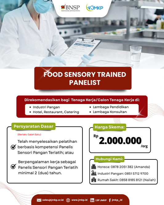 Sertifikasi Kompetensi Sensory Trained Panelist