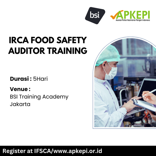 FOOD SAFETY AUDITOR IRCA REGISTERED