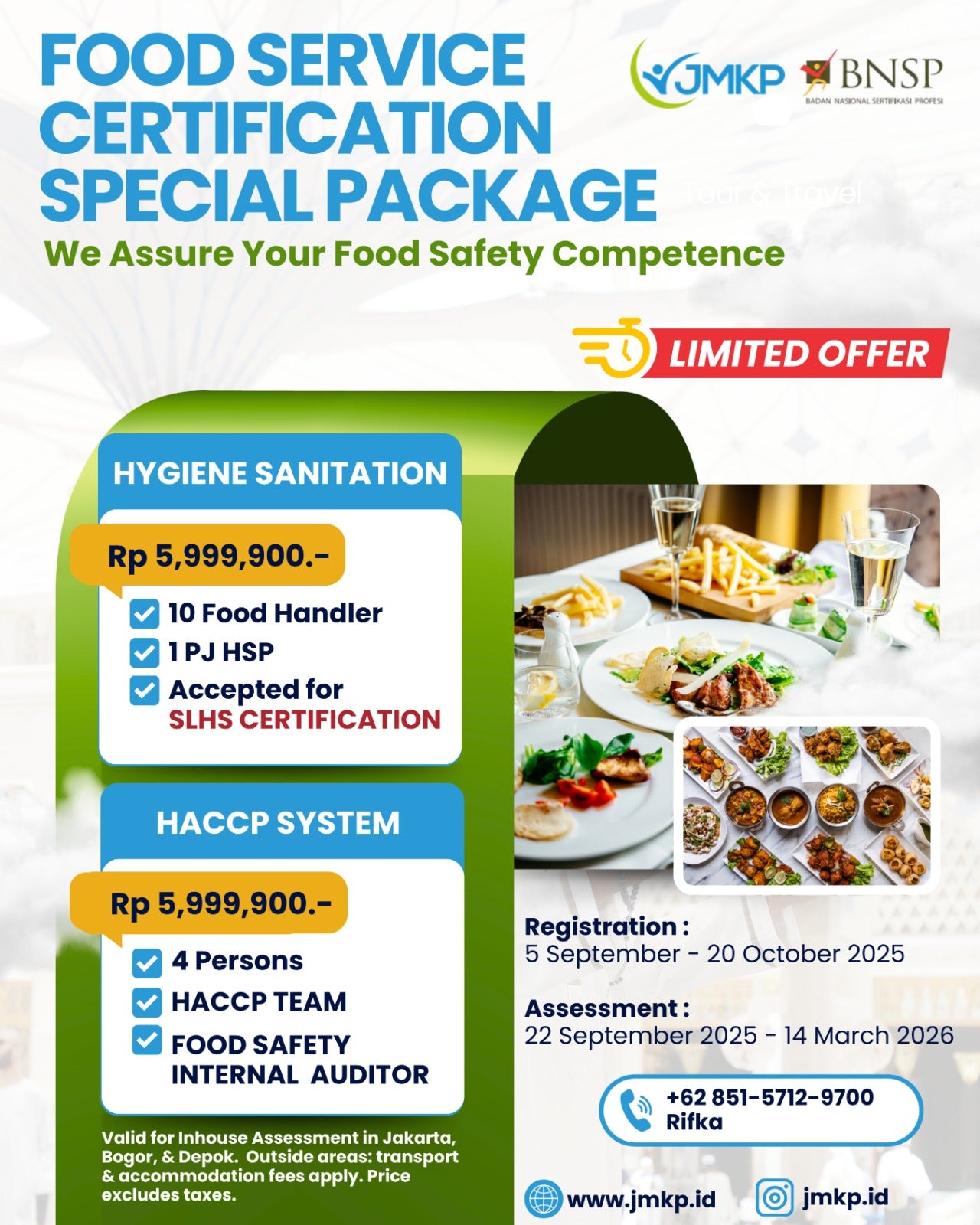 Paket Food Handler (SLHS) Keamanan Pangan & HACCP Team