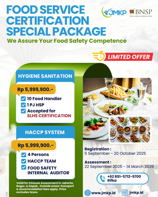 Paket Food Handler (SLHS) Keamanan Pangan & HACCP Team